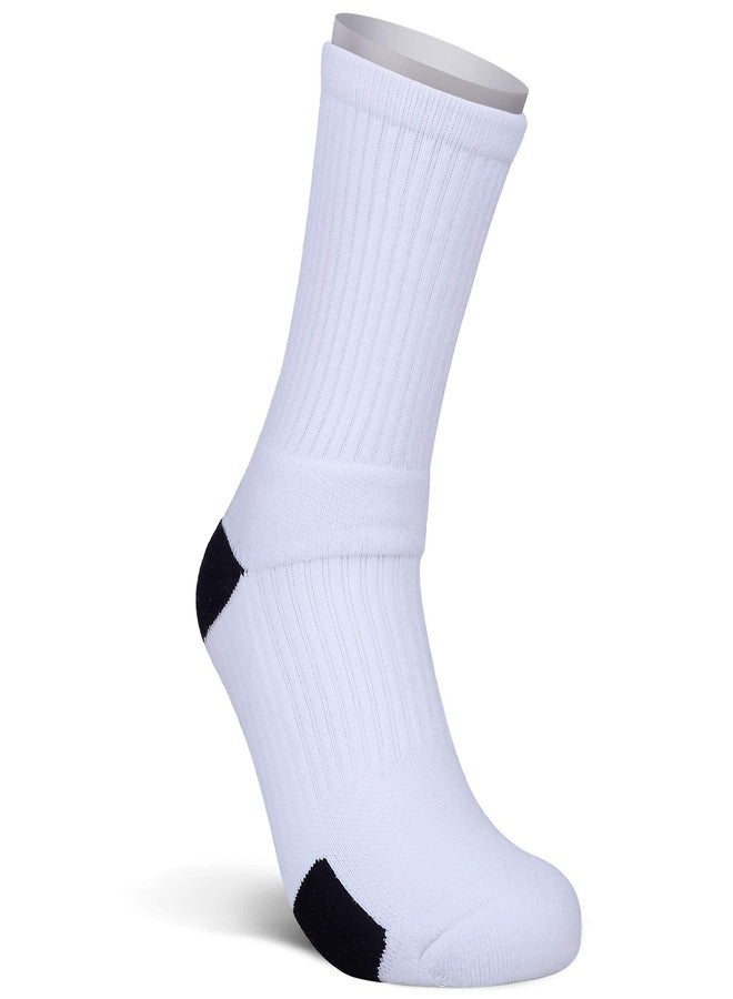 JHM Kids Athletic Sport Sockcs Team Basketball Soccer Crew Socks, 6 Pairs Color#1, 12-16 Years - Image 2
